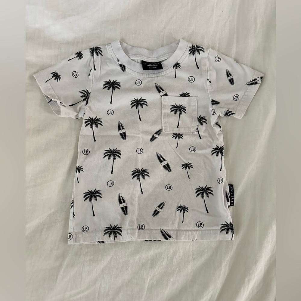Little Bipsy Surf Tee - Pocket, Short Sleeve, Graphic, Baby